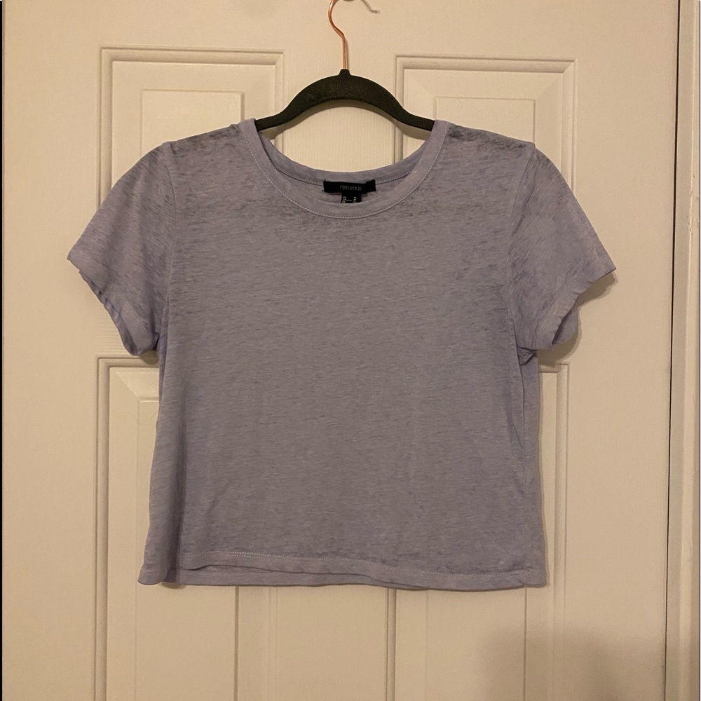 f21 cropped tee